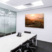 Skyrim Sonnenuntergang Leinwandbild AK Art Studio Wanddeko Wandbild Kunstdruck