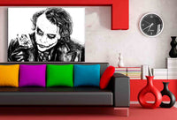 Joker Schwarz-Weiss Leinwandbild AK ART Wanddeko Wandbild