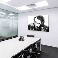 Joker Schwarz-Weiss Leinwandbild AK ART Wanddeko Wandbild