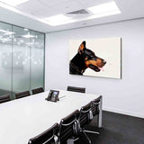 Doberman Hundeportrait AK Art Bilder Premium Kunstdruck Leinwandbilder Top XXL