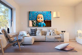 Mascha und der Bär Weihnachten Leinwandbild AK Art Studio Wanddeko Wandbild XXL