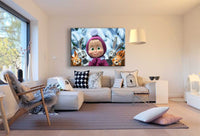 Mascha und der Bär Hasen Kaninchen Leinwandbild AK Art Studio Wanddeko Wandbild