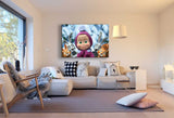 Mascha und der Bär Hasen Kaninchen Leinwandbild AK Art Studio Wanddeko Wandbild
