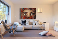 Orientalische Frau Leinwandbild AK ART Kunstdruck Wandbild Wanddeko TOP XXL