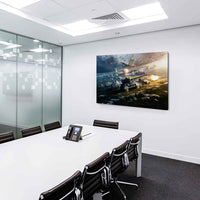 Schalchtfeld Panzer Schiff Leinwandbild AK Art Bilder Wanddeko Wandbild TOP XXL