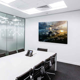 Schalchtfeld Panzer Schiff Leinwandbild AK Art Bilder Wanddeko Wandbild TOP XXL