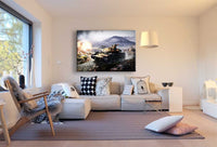 Panzerschlacht Leinwandbild AK Art Bilder Wanddeko Wandbild Premium Kunstdruck