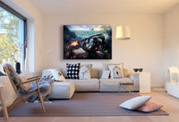 Stalker Krieg Leinwandbild AK Art Bilder Wanddeko Wandbild Premium Kunstdruck