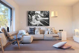 Kaffee Frau Schwarz-Weiß Leinwandbild AK Art Bilder Wanddeko Wandbild Kunstdruck