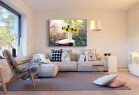 Sonnenblumen am Morgen Leinwandbild AK Art Bilder Wanddeko Wandbild Kunstdruck