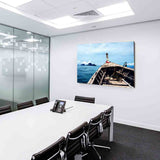 Schiff Reise Insel Leinwandbild AK Art Bilder Wanddeko Wandbild Kunstdruck XXL