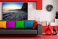 Stein Strand Meer Leinwandbild AK Art Bilder Wanddeko Wandbild Kunstdruck XXL