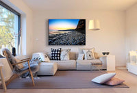Stein Strand Meer Leinwandbild AK Art Bilder Wanddeko Wandbild Kunstdruck XXL