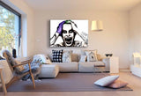 Verrückter Joker Leinwandbild AK ART Wanddeko Wandbild FANART Kunstdruck TOPXXL
