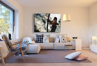 Tomb Raider Bogen Leinwandbild AK Art Bilder Wanddeko Wandbild Kunstdruck XXL