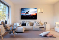 Batllefield Flugzeug Leinwandbild AK Art Bilder Wanddeko Wandbild Kunstdruck XXL
