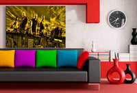 Fast and the Furious Gang Skyline Leinwandbild / AK ART Bilder / Mehrfarbig TOP
