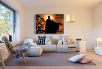 Batman Sonne Fledermaus Leinwandbild / LaraArt Bilder / Mehrfarbig + Kunstdruck