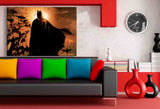Batman Sonne Fledermaus Leinwandbild / LaraArt Bilder / Mehrfarbig + Kunstdruck