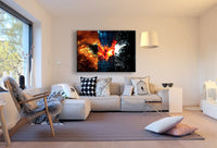 Batman Leinwandbild AK Art Bilder Mehrfarbig Wandbild Kunstdruck Wanddeko XXL