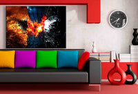 Batman Leinwandbild AK Art Bilder Mehrfarbig Wandbild Kunstdruck Wanddeko XXL