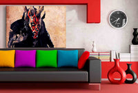 Darth Maul Star Wars Leinwandbild LaraArt Bilder Mehrfarbig Wandbild Kunstdruck