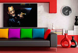 Jean Reno Leinwandbild LaraArt Bilder Mehrfarbig Wandbild Kunstdruck  Wanddeko