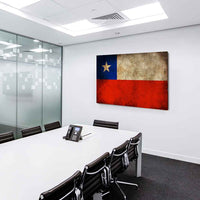 Flagge Chile Leinwandbild AK Art Bilder Mehrfarbig Kunstdruck Wandbild Wanddeko