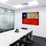 Flagge Chile Leinwandbild AK Art Bilder Mehrfarbig Kunstdruck Wandbild Wanddeko