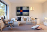 Flagge Finland Emblem Leinwandbild AK Art Bilder Mehrfarbig Wandbild Kunstdruck