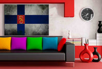 Flagge Finland Emblem Leinwandbild AK Art Bilder Mehrfarbig Wandbild Kunstdruck