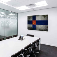 Flagge Finland Emblem Leinwandbild AK Art Bilder Mehrfarbig Wandbild Kunstdruck