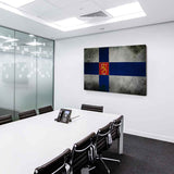 Flagge Finland Emblem Leinwandbild AK Art Bilder Mehrfarbig Wandbild Kunstdruck