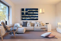 Flagge Griechenland Leinwandbild AK Art Bilder Mehrfarbig Wandbild Kunstdruck