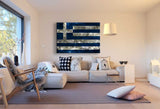 Flagge Griechenland Leinwandbild AK Art Bilder Mehrfarbig Wandbild Kunstdruck