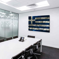 Flagge Griechenland Leinwandbild AK Art Bilder Mehrfarbig Wandbild Kunstdruck