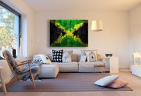 Flagge Jamaika Leinwandbild AK Art Bilder Mehrfarbig Kunstdruck Wandbild XXL