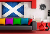 Flagge Schottland Leinwandbild AK Art Bilder Mehrfarbig Kunstdruck Wandbild XXL