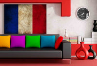 Flagge Frankreich Leinwandbild AK Art Bilder Mehrfarbig Kustdruck Wandbild XXL