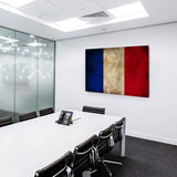 Flagge Frankreich Leinwandbild AK Art Bilder Mehrfarbig Kustdruck Wandbild XXL
