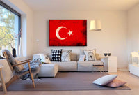 Flaggen Türkei Leinwandbild AK Art Bilder Mehrfarbig Kunstdruck Wandbild TOP XXL