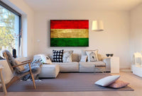 Flagge Ungarn Leinwandbild AK Art Bilder Mehrfarbig Kunstdruck Wandbild XXL