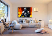 Dark Souls Warrior Steel Fire Armor Leinwandbild AK Art Bilder Wanddeko Wandbil
