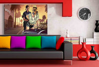 GTA V Cops Leinwandbild / AK Art Bilder / Leinwand Bild + Mehrfarbig + Kunst...