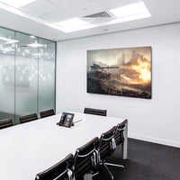 Panzer Schlacht Game Leinwandbild / AK Art Bilder / Leinwand Bild + Mehrfarb...
