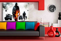 Battlefield Staub Krieg Game Leinwandbild / AK Art Bilder / Leinwand Bild TOPXXL