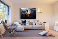 Leinwandbild Battlefield Game Skelett Feuer LaraArt Bilder Kunstdruck