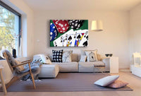 Neu Poker Leinwandbild AK Art Bilder Mehrfarbig Wandbild TOP Geschenkidee DEKO