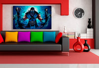 Mortal Kombat Sub Zero Ninja Leinwandbild AK Art Bilder Mehrfarbig Wandbild TOP