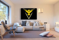 Pokemon GO Team Gelb Zapdos Leinwandbild AK ART Wanddeko Wandbild